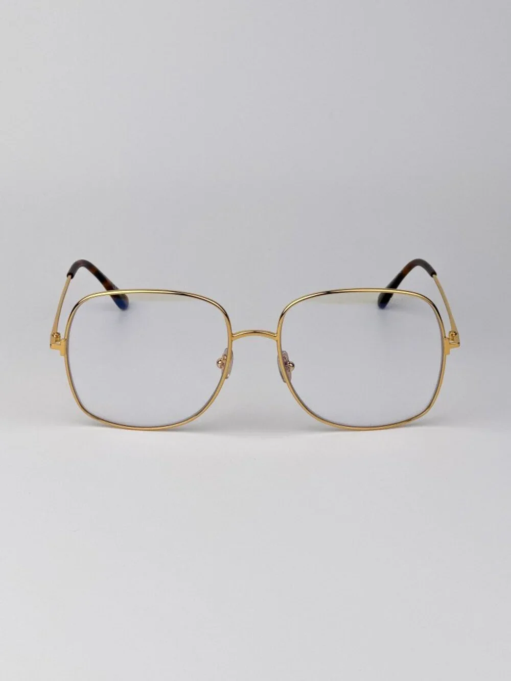 Tom Ford Women’s Eyeglasses Gold Oversized Square FT6048-B 030 NEW AUTHENTIC